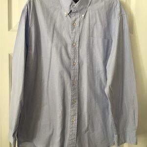 Classic Blue Striped Button-Down Shirt